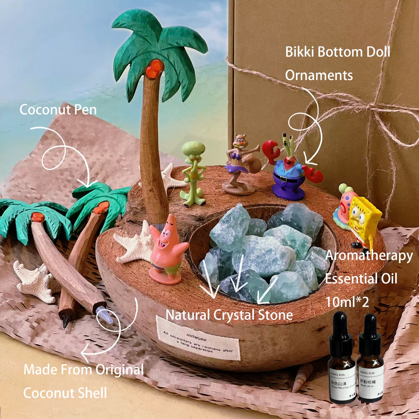 Coconut Shell Crystal Stone Aromatherapy Fragrances