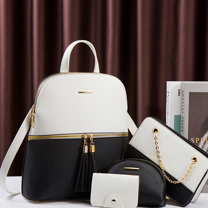 4 Set backpack single shoulder oblique span bag