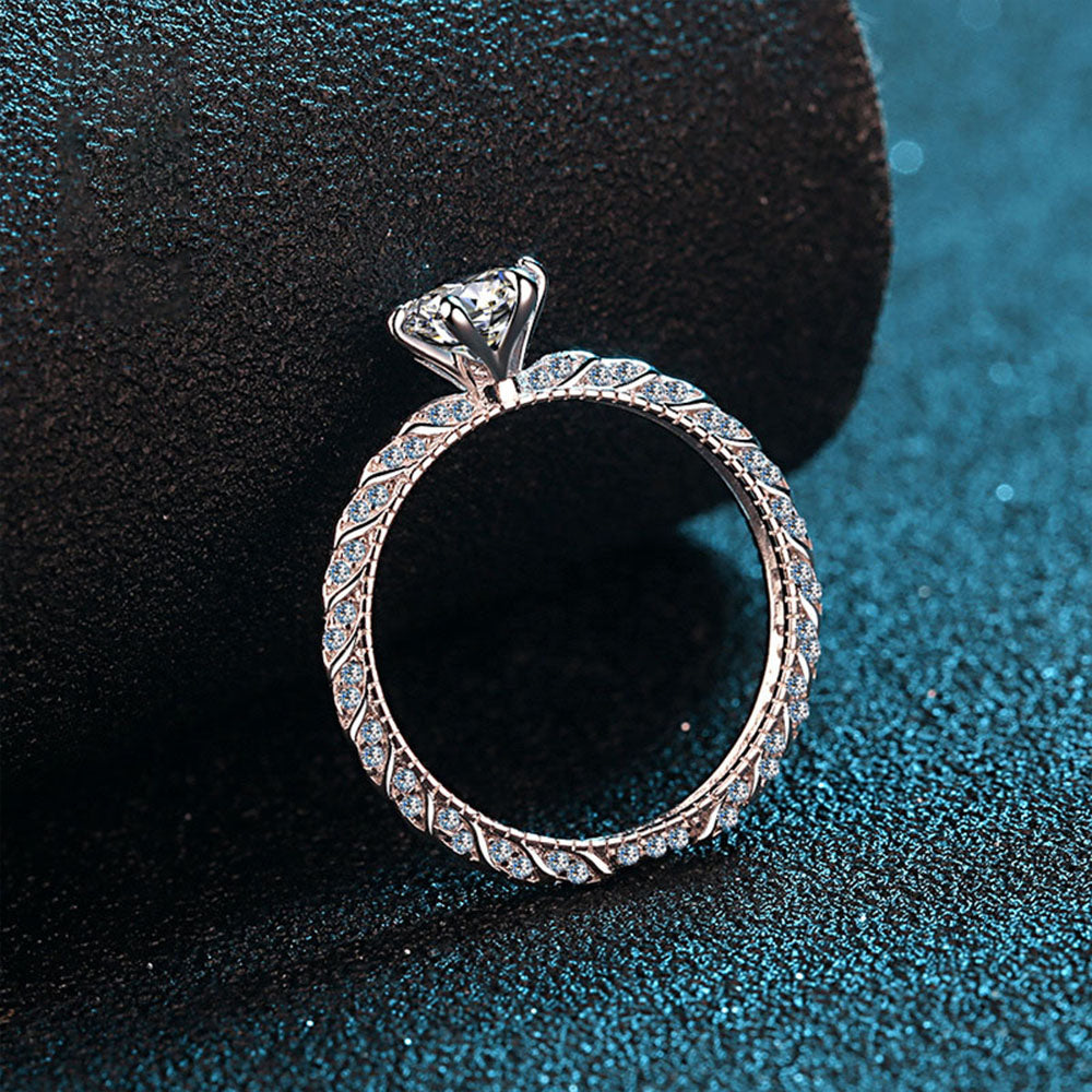 Stunna Lady 1CT Double Stack Rope Moissanite Ring