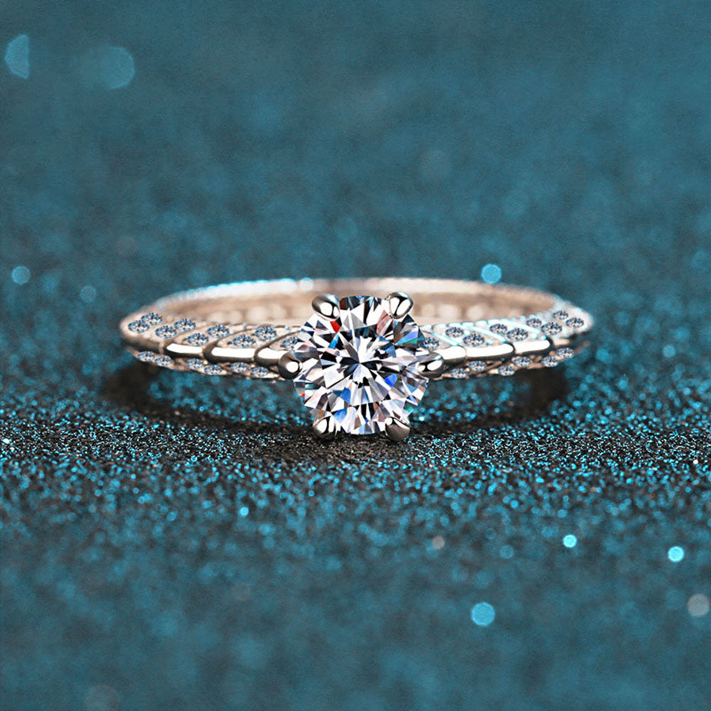 Stunna Lady 1CT Double Stack Rope Moissanite Ring