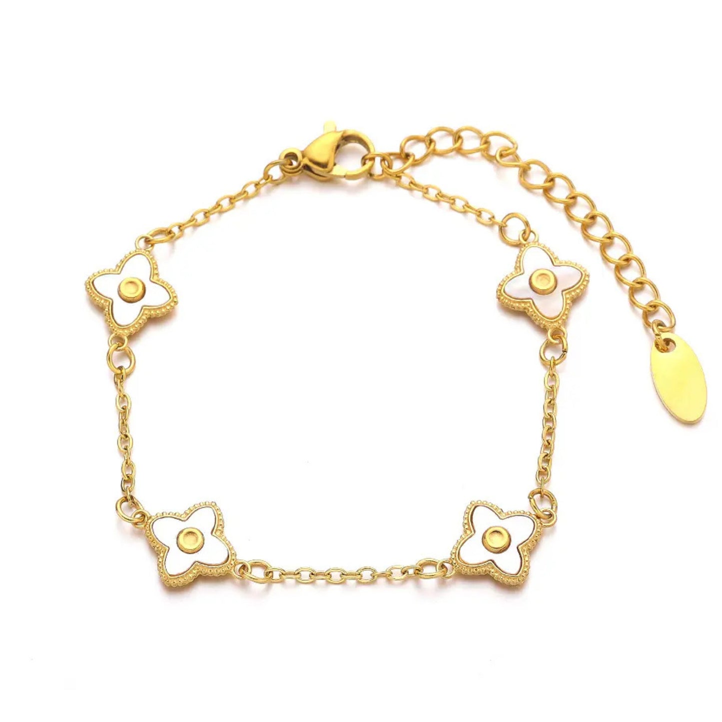 18K Gold Elina Clover Bracelet