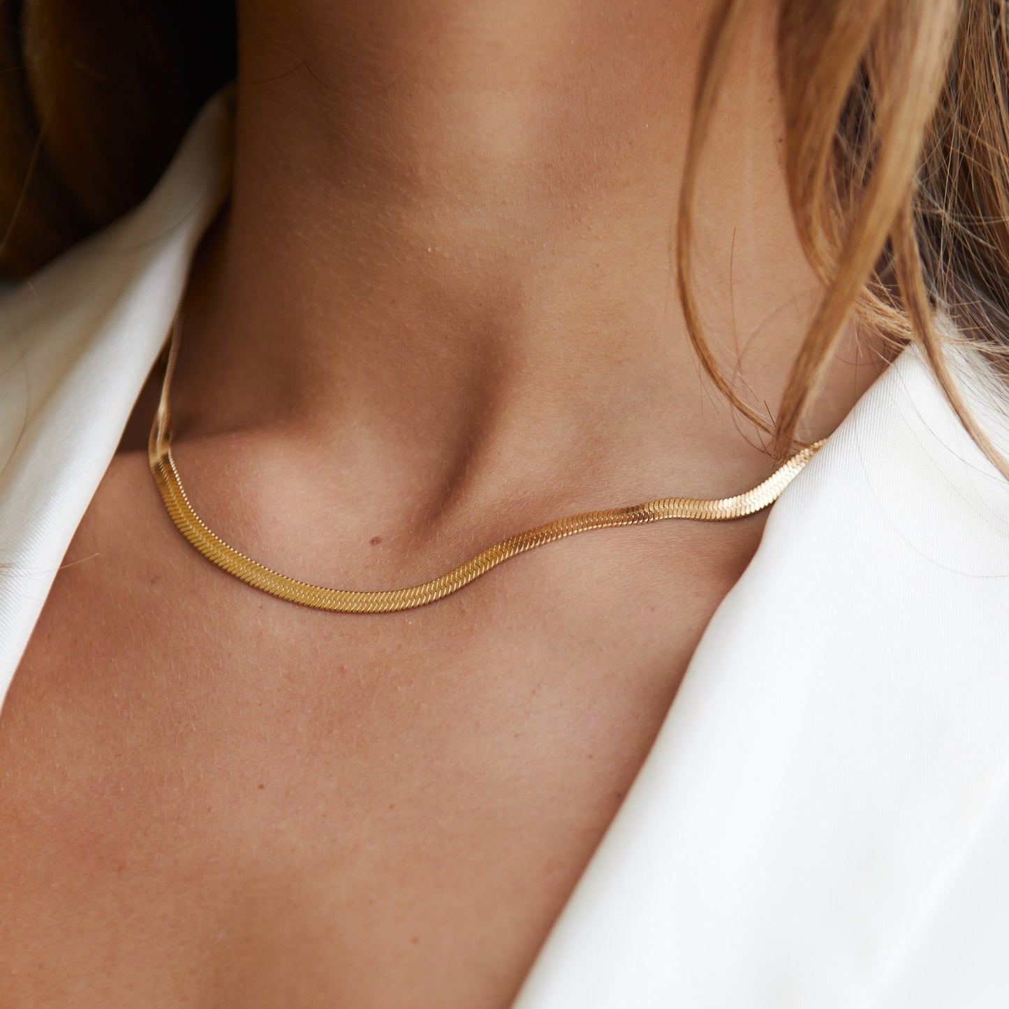 "Kauai" Herringbone Choker Necklace