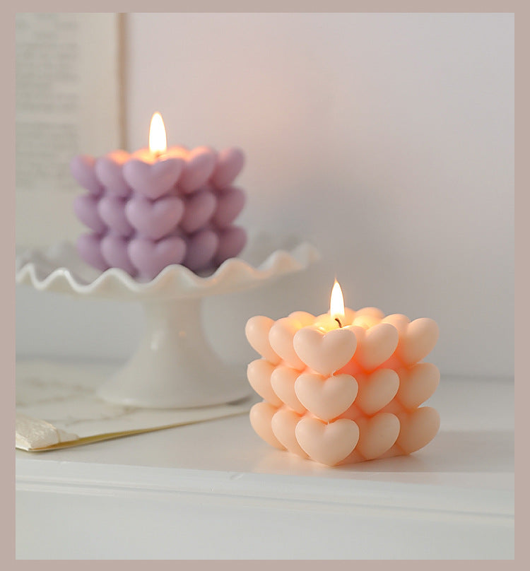 Heart-Shaped Romantic Candle