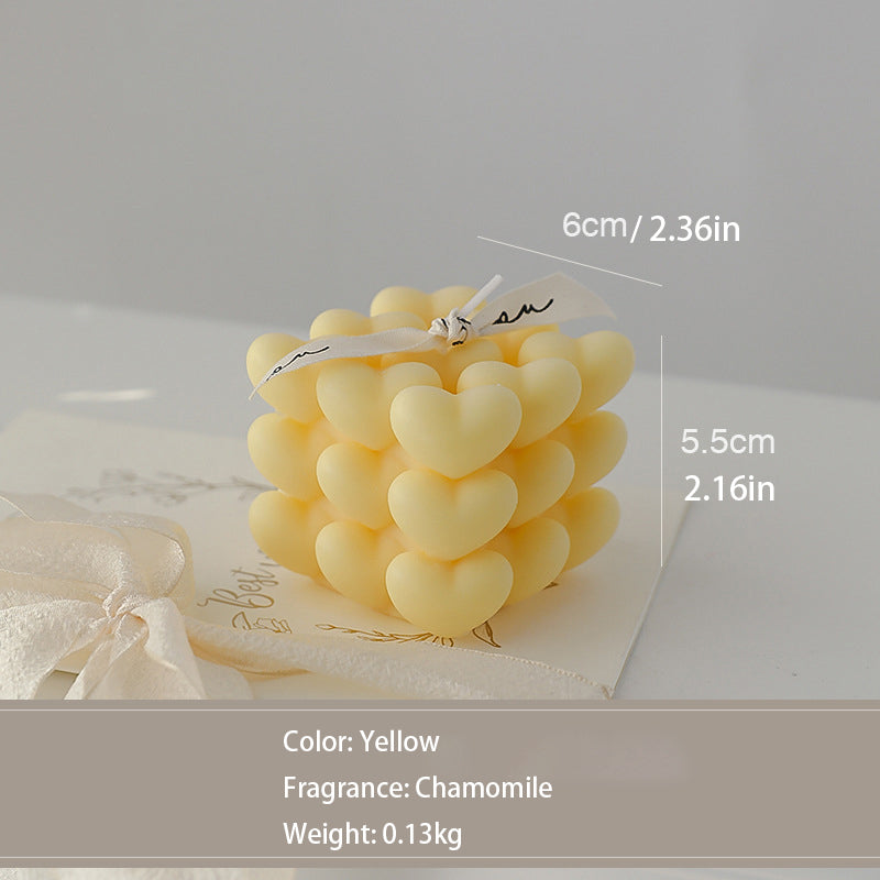 Heart-Shaped Romantic Candle