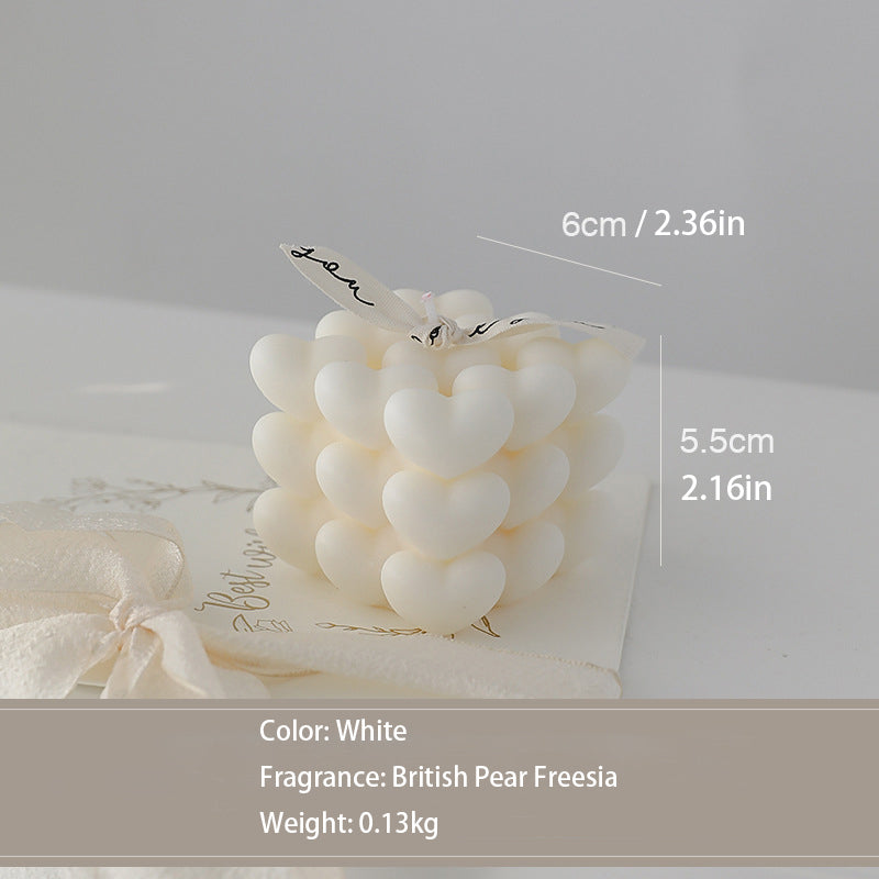 Heart-Shaped Romantic Candle