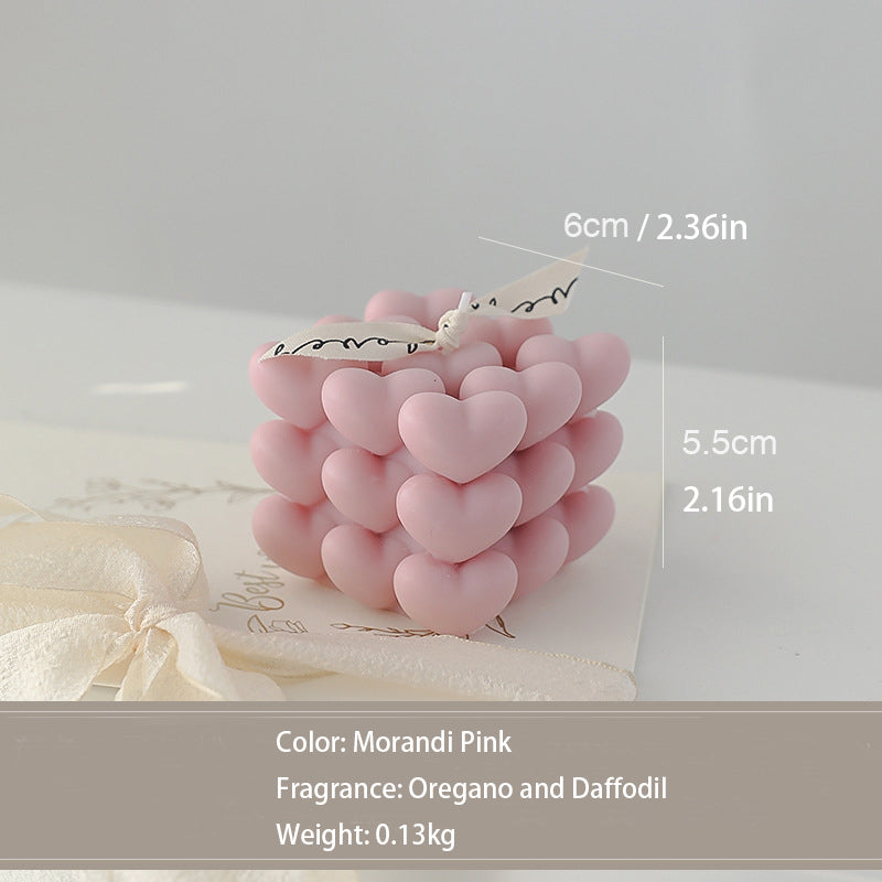 Heart-Shaped Romantic Candle