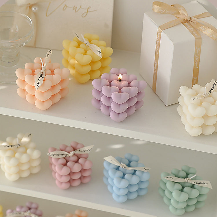 Heart-Shaped Romantic Candle
