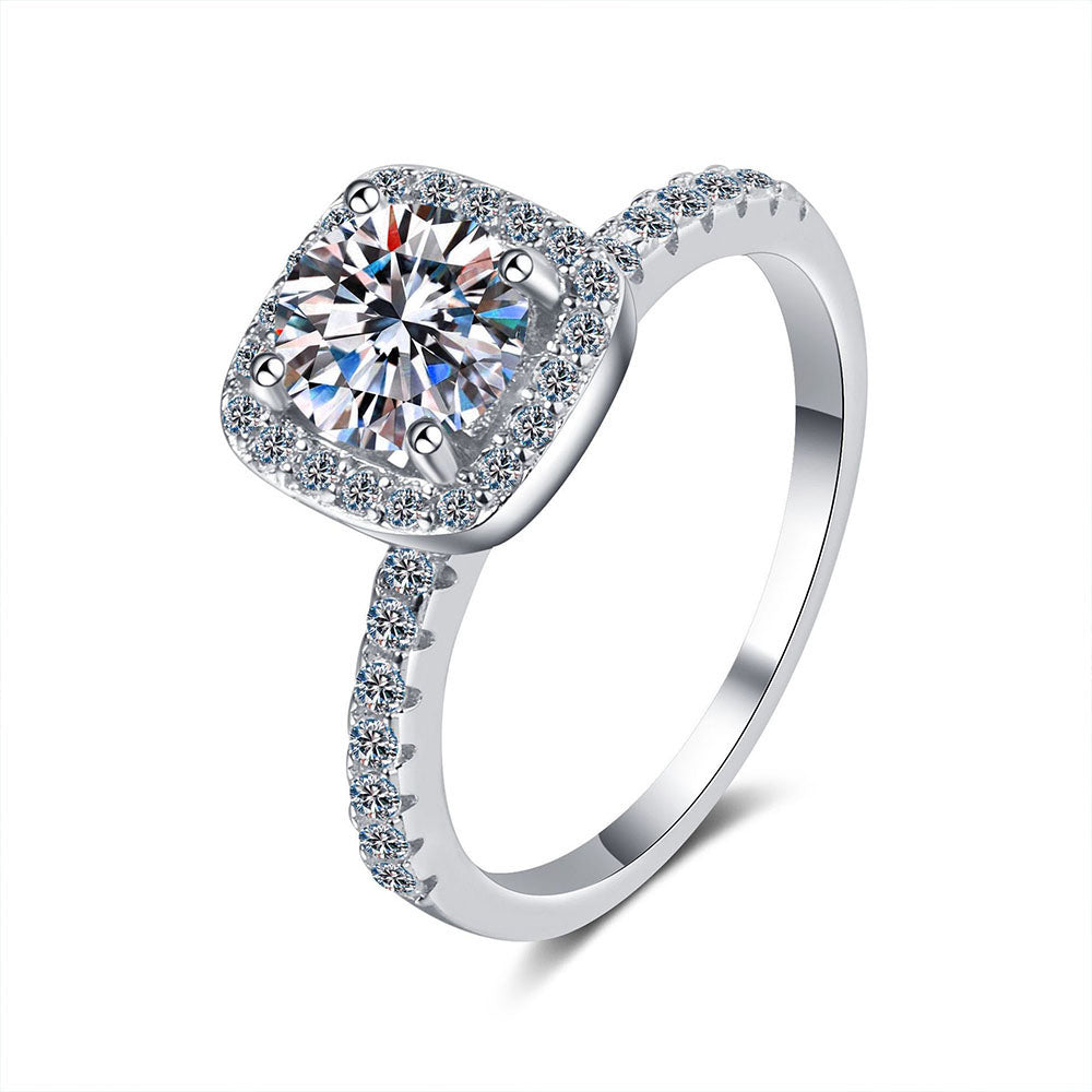 Stunna Lady 1CT 2CT Oval Cut Paved Moissannite Ring