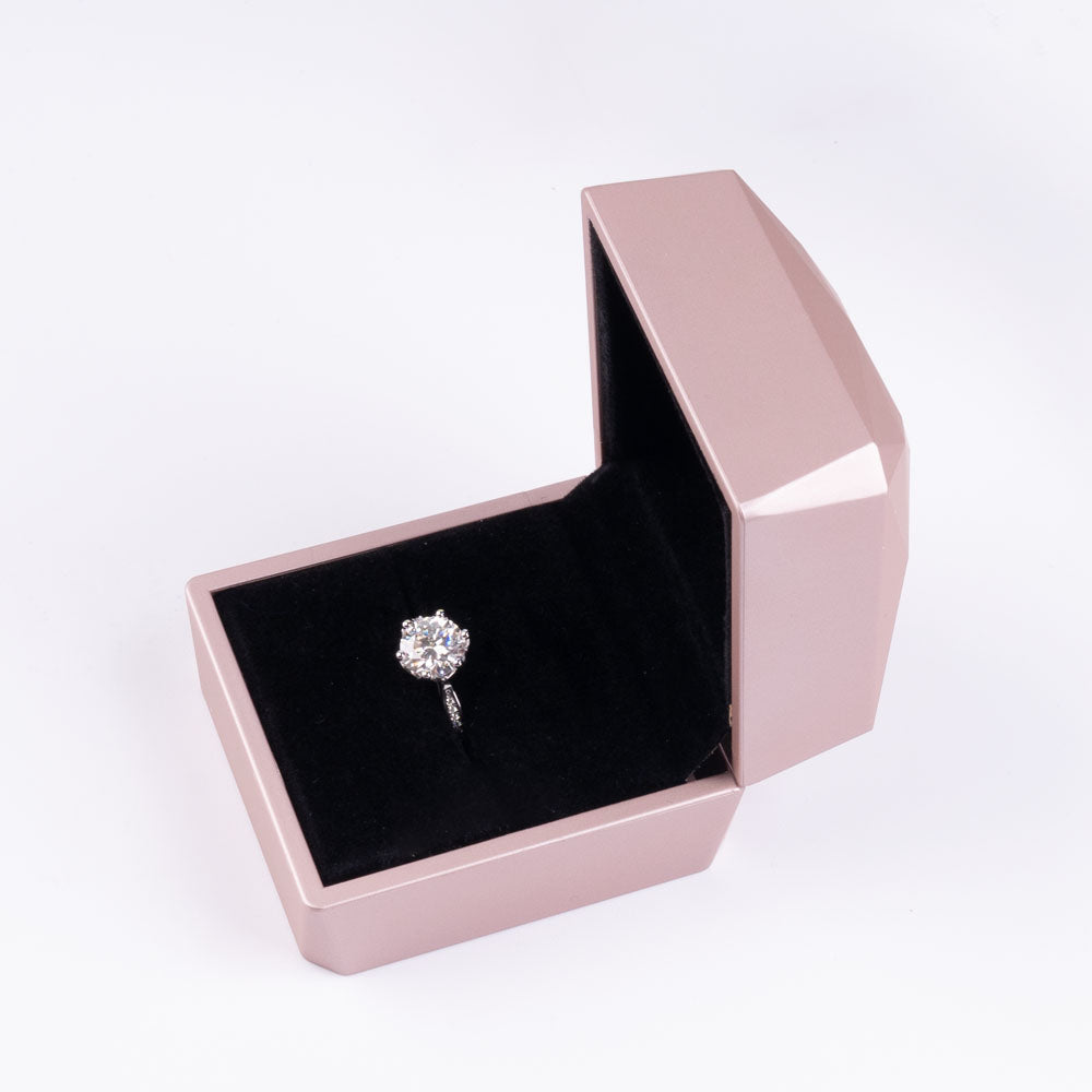 Stunna Lady 3CT Romance Six-Prong Moissanite Ring