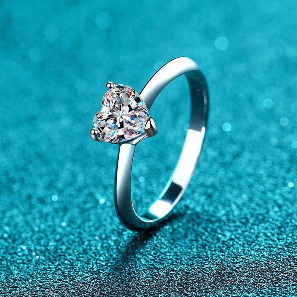 Stunna Lady 1CT 2CT Heart Shaped Moissanite Ring