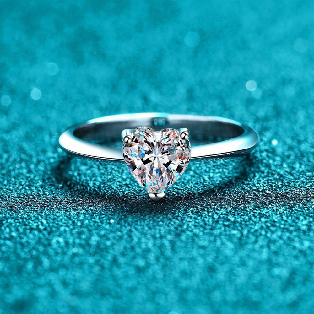 Stunna Lady 1CT 2CT Heart Shaped Moissanite Ring